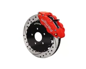 Wilwood Forged Narrow Superlite 6R Big Brake Front Brake Kit, Drilled and Slotted Rotor - Black - Ford Mustang 1994-2004