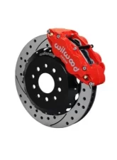 Wilwood Forged Narrow Superlite 6R Big Brake Front Brake Kit, Drilled and Slotted Rotor - Red - Ford Mustang 2005-2014                                     - 140-9110-DR - Image 2