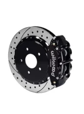 Wilwood Forged Narrow Superlite 6R Big Brake Front Brake Kit, Drilled and Slotted Rotor - Black - Chevrolet Corvette C5/Z06 1997-2013                                     - 140-9119-D - Image 2
