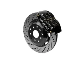 Wilwood Dynapro Radial Big Brake Front Brake Kit, Drilled and Slotted Rotor - Black - Subaru Impreza | WRX