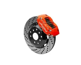 Wilwood Dynapro Radial Big Brake Front Brake Kit, Drilled and Slotted Rotor - Red - Subaru Impreza | WRX