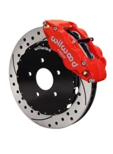 Wilwood Forged Narrow Superlite 6R Big Brake Front Brake Kit, Drilled and Slotted Rotor - Black - Mitsubishi Lancer Evolution VIII 2003-2005                                     - 140-9285-DR - Image 2