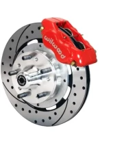 Wilwood Forged Dynalite Big Brake Front Brake Kit (Hub), Drilled and Slotted Face Rotor - Red                                     - 140-9918-DR - Image 2
