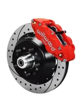 Wilwood Forged Narrow Superlite 6R Big Brake Front Brake Kit, Drilled and Slotted Rotor - Red                                     - 140-9920-DR - Image 2