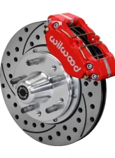 Wilwood DP-DB Front Kit 11.00 Inch Drilled Red Ford Mustang II 1974-1980                                     - 140-13377-DR - Image 2