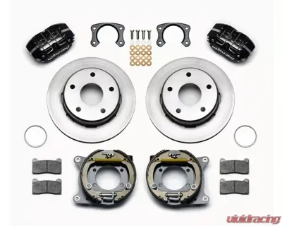 Wilwood DPL P/S Park Brake Kit Drilled Black Rear Big Ford - 140-13664-D
