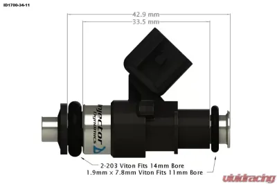 Injector Dynamics ID2600-XDS Fuel Injector Set Cadillac | Chevrolet | Holden | Pontiac 2005-2021 - 2600.34.14.15.8