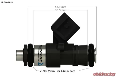 Injector Dynamics ID2600-XDS Fuel Injector Set Cadillac | Chevrolet | Holden | Pontiac 2005-2021 - 2600.34.14.15.8