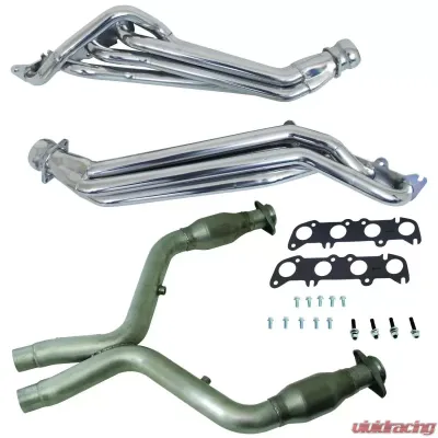 BBK Performance Parts 11-14 MUSTANG GT 1-3/4 LONG TUBE HEADERS PLUS SHORT MID PIPE (SILVER CERAMIC) Ford 5.0L V8 - 16333