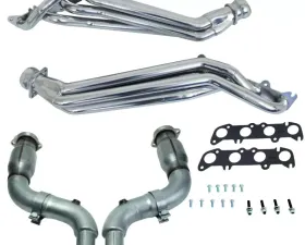 BBK Performance Parts 15-23 MUSTANG GT 1-3/4 LONG TUBE HEADERS PLUS SHORT MID PIPE (SILVER CERAMIC) Ford 5.0L V8