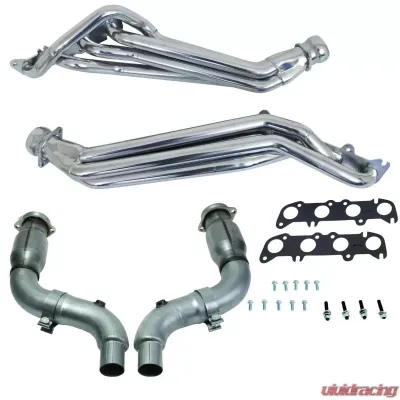 BBK Performance Parts 15-23 MUSTANG GT 1-3/4 LONG TUBE HEADERS PLUS SHORT MID PIPE (SILVER CERAMIC) Ford 5.0L V8 - 16336