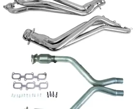 BBK Performance Parts 11-14 MUSTANG V6 1-3/4 LONG TUBE HEADERS PLUS SHORT MID PIPE (SILVER CERAMIC) Ford 3.7L V6
