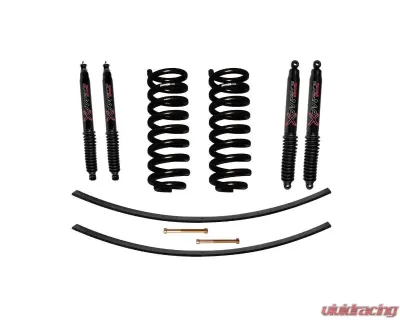 Skyjacker Suspension Lift Kit w/ Shock Black MAX Shocks 1.5-2 Inch Lift w/ Front Coil Springs Rear Add-A-Leafs Ford Ranger | Bronco II 1983-1989 - 132K-B