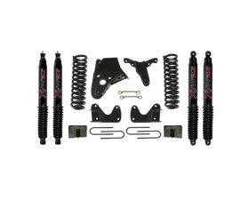 Skyjacker Suspension Lift Kit w/Shock Black MAX Shocks 6 Inch Lift w/Front Springs Sway Bar End Link Kit Rear Block Rear U Bolt Kit Ford Bronco II 1984-1990