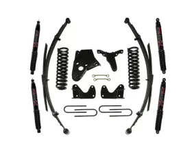 Skyjacker Suspension Lift Kit w/Shock Black MAX Shocks 6 Inch Lift w/Front/Rear Springs Rear U Bolt Kit Ford Bronco II 1984-1990