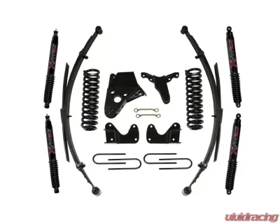 Skyjacker Suspension Lift Kit w/Shock Black MAX Shocks 6 Inch Lift w/Front/Rear Springs Rear U Bolt Kit Ford Bronco II 1984-1990 - 136BHKS-B
