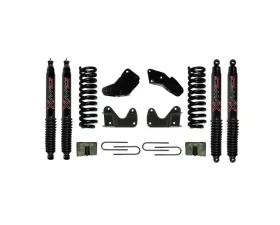 Skyjacker Suspension Lift Kit w/Shock Black MAX Shocks 6 Inch Lift w/Front Coil Springs Hinge Brackets Radius Arm Bracket Rear U Bolt Kit Rear Block Ford Ranger | Mazda B Series 1983-1997