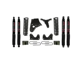 Skyjacker Suspension Lift Kit w/Shock Black MAX Shocks 6 Inch Lift w/Front Coil Springs Rear U Bolt Kit Rear Block Ford Ranger | Mazzda B4000 1983-1997