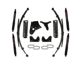 Skyjacker Suspension Lift Kit w/Shock Black MAX Shocks 6 Inch Lift w/Front Coil Spring Rear Leaf Springs Rear U Bolt Kit Ford Ranger | Mazda B4000 1983-1997