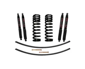 Skyjacker Suspension Lift Kit w/ Shock Black MAX Shocks 1.5-2 Inch Lift w/ Front Coil Springs Rear Add-A-Leafs Ford Bronco 1978-1979