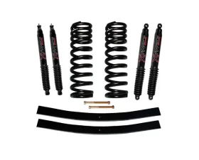 Skyjacker Suspension Lift Kit w/ Shock Black MAX Shocks 1.5-2 Inch Lift w/ Front Coil Springs Rear Add-A-Leafs Ford Bronco 1975-1977