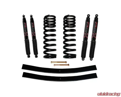 Skyjacker Suspension Lift Kit w/ Shock Black MAX Shocks 1.5-2 Inch Lift w/ Front Coil Springs Rear Add-A-Leafs Ford F-100 1970-1972 - 172EPK-B