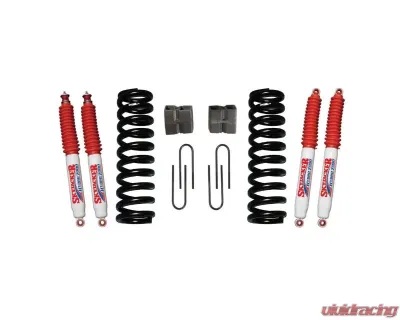 Skyjacker Suspension Lift Kit w/ Shock 5 Inch Lift w/ Front Coil Springs Rear U Bolt Kit Rear Block Ford Bronco 1975-1977 - 174EBK-H