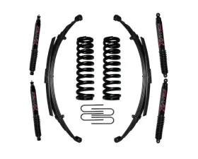Skyjacker Suspension Lift Kit w/Shock Black MAX Shocks 5 Inch Lift w/Front/Rear Springs Rear U Bolt Kit Ford Bronco 1975-1977