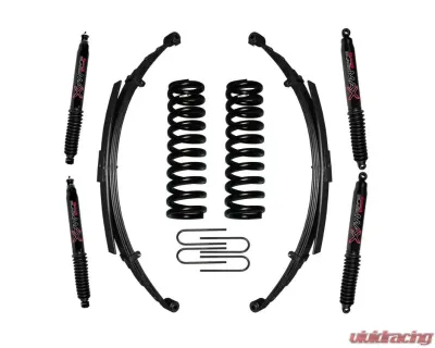 Skyjacker Suspension Lift Kit w/Shock Black MAX Shocks 5 Inch Lift w/Front/Rear Springs Rear U Bolt Kit Ford Bronco 1975-1977 - 174EBKS-B