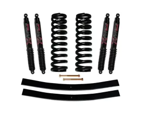 Skyjacker Suspension Lift Kit w/ Shock Black MAX Shocks 4 Inch Lift w/ Front Coil Springs Rear Add-A-Leafs Ford F-100 1970-1972