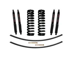 Skyjacker Suspension Lift Kit w/ Shock Black MAX Shocks 4 Inch Lift w/ Front Coil Springs Rear Add-A-Leafs Ford F-100 | F-150 1973-1979