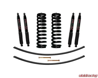 Skyjacker Suspension Lift Kit w/ Shock Black MAX Shocks 4 Inch Lift w/ Front Coil Springs Rear Add-A-Leafs Ford F-100 | F-150 1973-1979 - 174PK-B