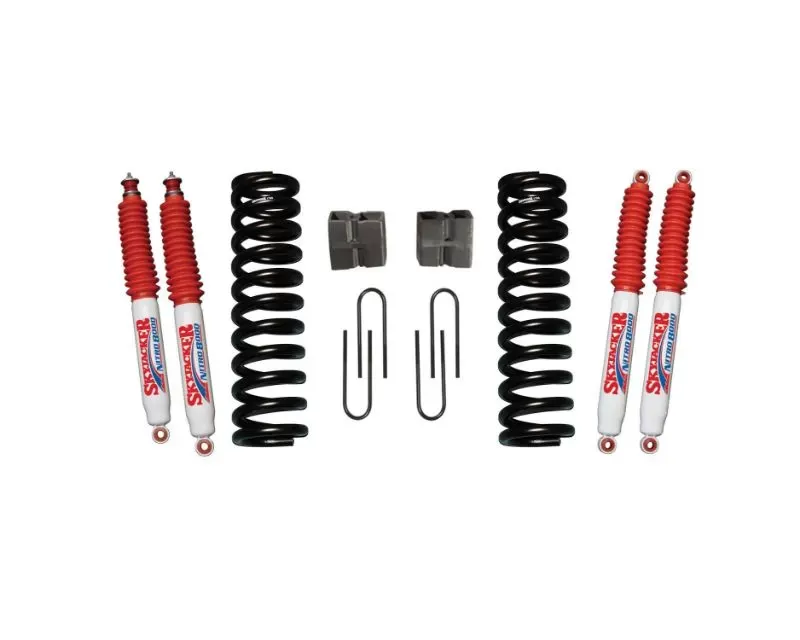 Skyjacker Suspension Lift Kit w/Shock Nitro Shocks 6 Inch Lift w/Front Coil Springs Rear U Bolt Kit Rear Blocks Ford Bronco 1978-1979 - 176BK-N