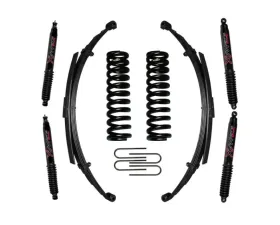 Skyjacker Suspension Lift Kit w/Shock Black MAX Shocks 7 Inch Lift w/Coil Spring Leaf Spring U Bolt Kit Ford Bronco 1975-1979