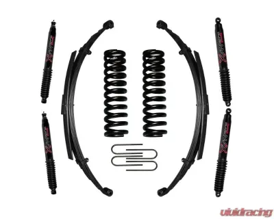 Skyjacker Suspension Lift Kit w/Shock Black MAX Shocks 7 Inch Lift w/Coil Spring Leaf Spring U Bolt Kit Ford Bronco 1975-1979 - 176EBKS-B