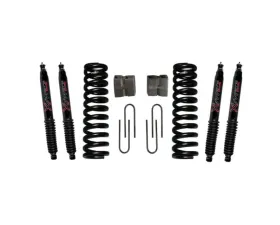 Skyjacker Suspension Lift Kit w/Shock Black MAX Shocks 6 Inch Lift w/Front Coil Springs Rear U Bolt Kit Rear Block