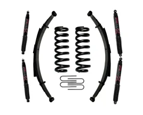 Skyjacker Suspension Lift Kit w/Shock Black MAX Shocks 6 Inch Lift w/Front/Rear Springs Rear U Bolt Kit