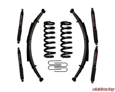 Skyjacker Suspension Lift Kit w/Shock Black MAX Shocks 6 Inch Lift w/Front/Rear Springs Rear U Bolt Kit - 176PKS-B