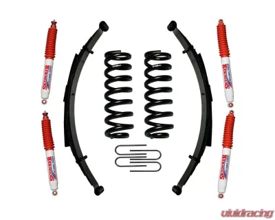 Skyjacker Suspension Lift Kit w/Shock 1.5-2 Inch Lift w/Front/Rear Springs Rear U Bolt Kit - 182BKS-H