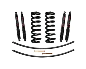 Skyjacker Suspension Lift Kit w/ Shock Black MAX Shocks 1.5-2 Inch Lift w/ Front Coil Springs Rear Add-A-Leafs