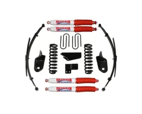 Skyjacker Suspension Lift Kit w/Shock Nitro Shocks 4 Inch Lift w/Front/Rear Springs Brackets Rear U Bolt Kit