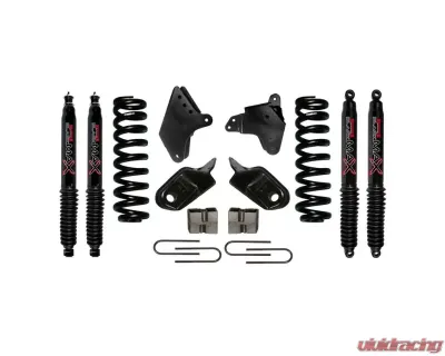 Skyjacker Suspension Lift Kit w/Shock Black MAX Shocks 6 Inch Lift w/Front Coil Springs Brackets Rear U Bolt Kit Rear Blocks Ford F-150 1980-1996 - 186BK-B