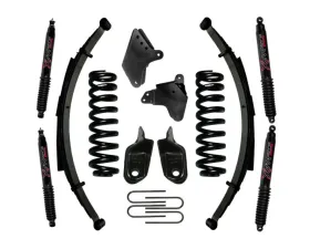 Skyjacker Suspension Lift Kit w/Shock Black MAX Shocks 6 Inch Lift w/Front/Rear Springs Brackets Rear U Bolt Kit Ford F-150 1980-1996