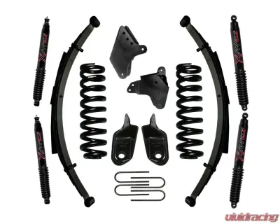 Skyjacker Suspension Lift Kit w/Shock Black MAX Shocks 6 Inch Lift w/Front/Rear Springs Brackets Rear U Bolt Kit Ford F-150 1980-1996 - 186BKS-B