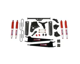 Skyjacker Suspension Lift Kit w/Shock 6 Inch Lift w/Front Springs Radius Arm Brackets Pitman Arm Bump Stops Sway Bar End Links Rear U Bolt Kit Rear Blocks