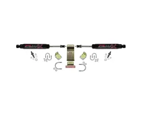 Skyjacker Steering Stabilizer Dual Kit Black  Dual Kit w/ Steering Dampers Mounting Brackets