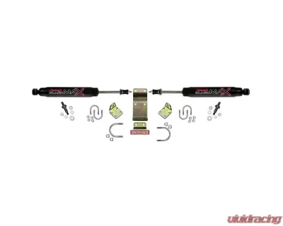 Skyjacker Steering Stabilizer Dual Kit Black  Dual Kit w/ Steering Dampers Mounting Brackets - 8203