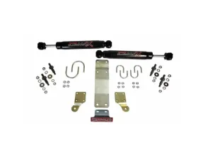 Skyjacker Steering Stabilizer Dual Kit w/ Black Max Steering Brackets Hardware Use w/ HD Tie Rod PN JK717TR