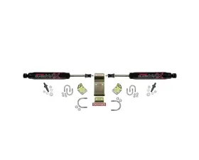 Skyjacker Steering Stabilizer Dual Kit Hardware Boots Not w/Due To Clearance Issues Black