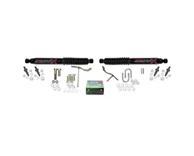 Skyjacker Steering Stabilizer Dual Kit Black  Dual Kit w/ Mounting Brackets